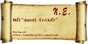 Nádasdi Enikő névjegykártya